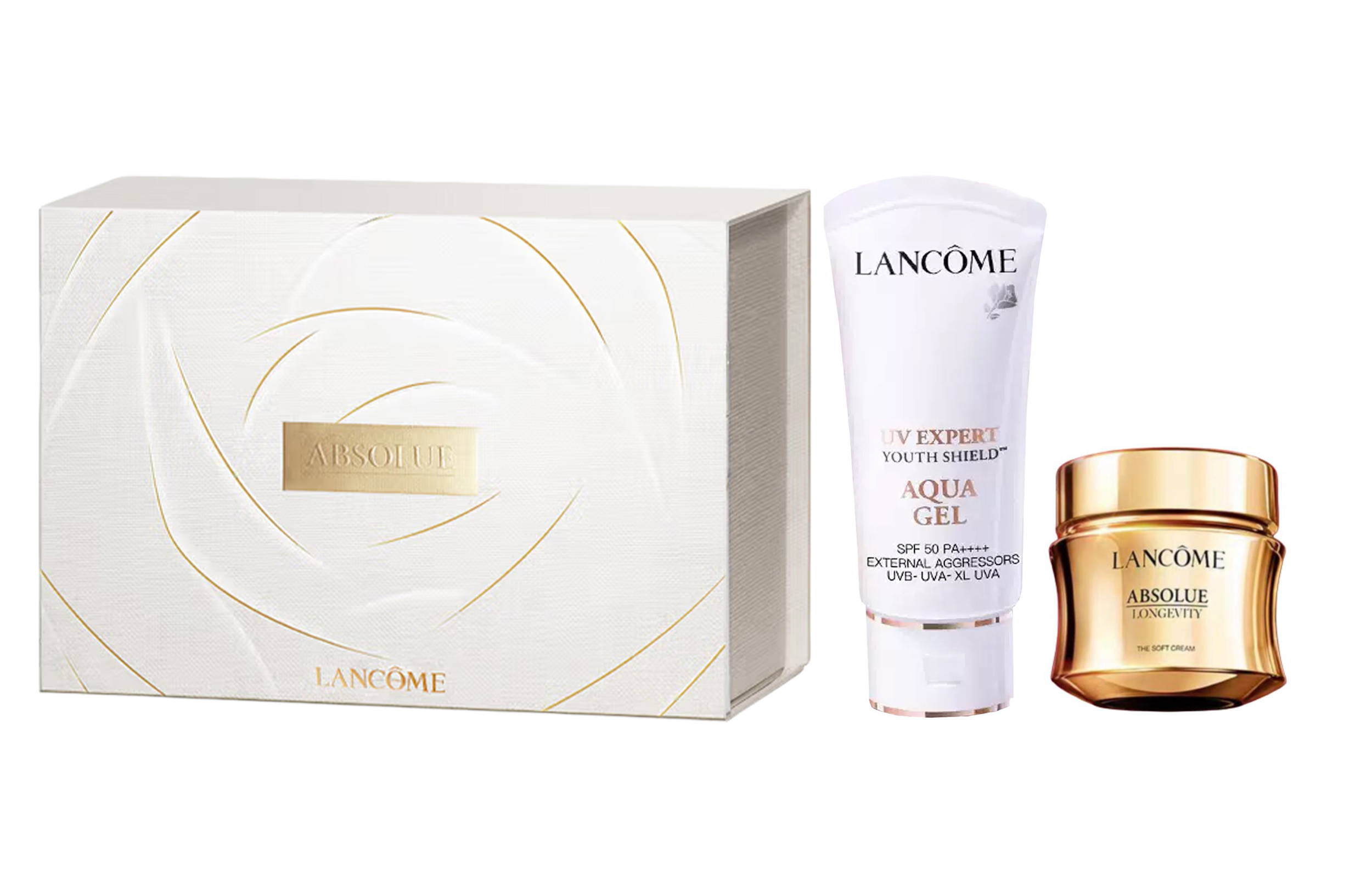 

LANCOME Крем для лица LANKOU в белом тюбике, набор для ухода за кожей с солнцезащитой, подтягивающий, увлажняющий, 30мл+60мл
