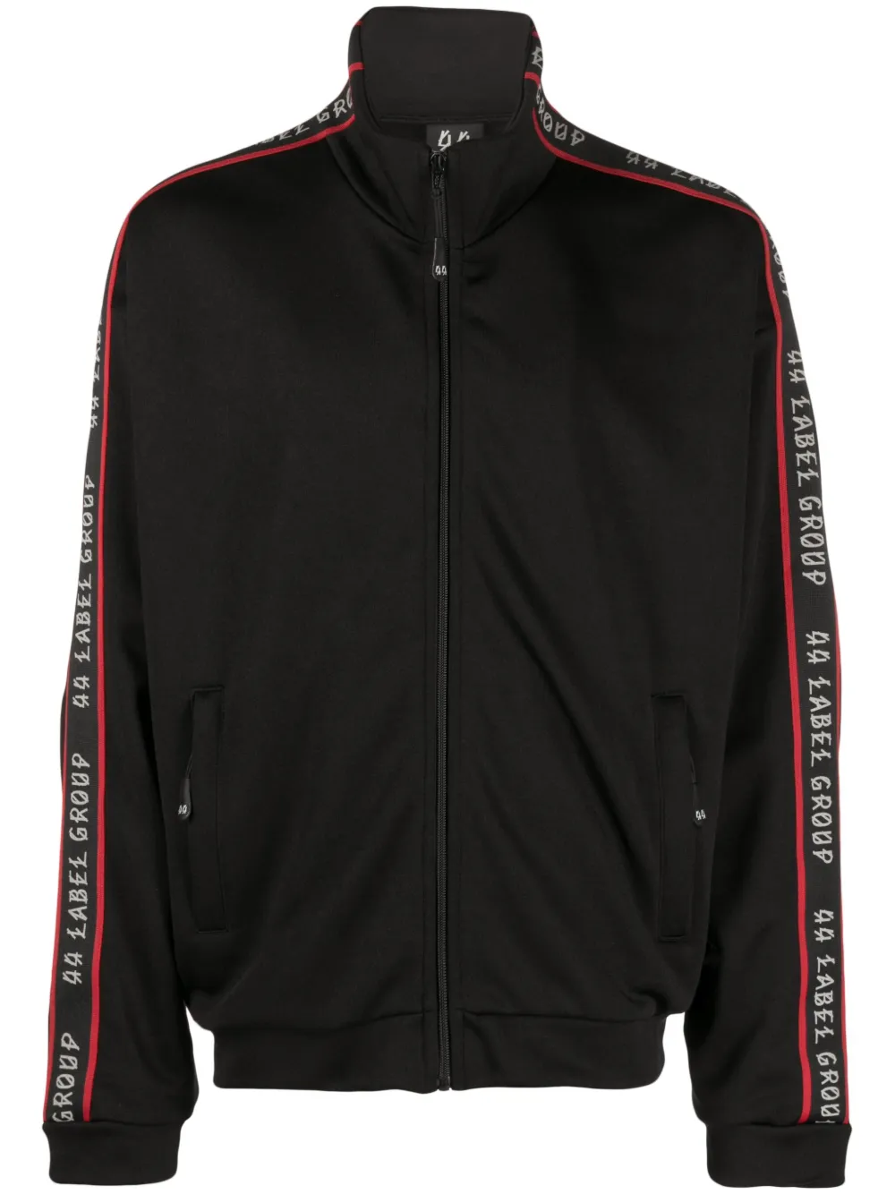 

Бомбер с высоким воротником и логотипом 44 LABEL GROUP, черный