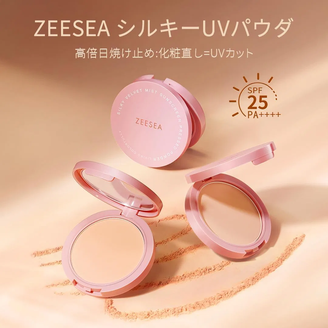 Пудра компактная солнцезащитная Zeesea Velvet Sunscreen Powder SPF25 PA+++, 8 г, 01 Natural Color — фото 2