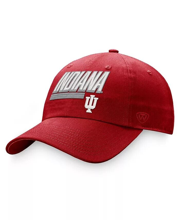 

Мужская темно-красная шапка Indiana Hoosiers Slice Adjustable Hat Top of the World