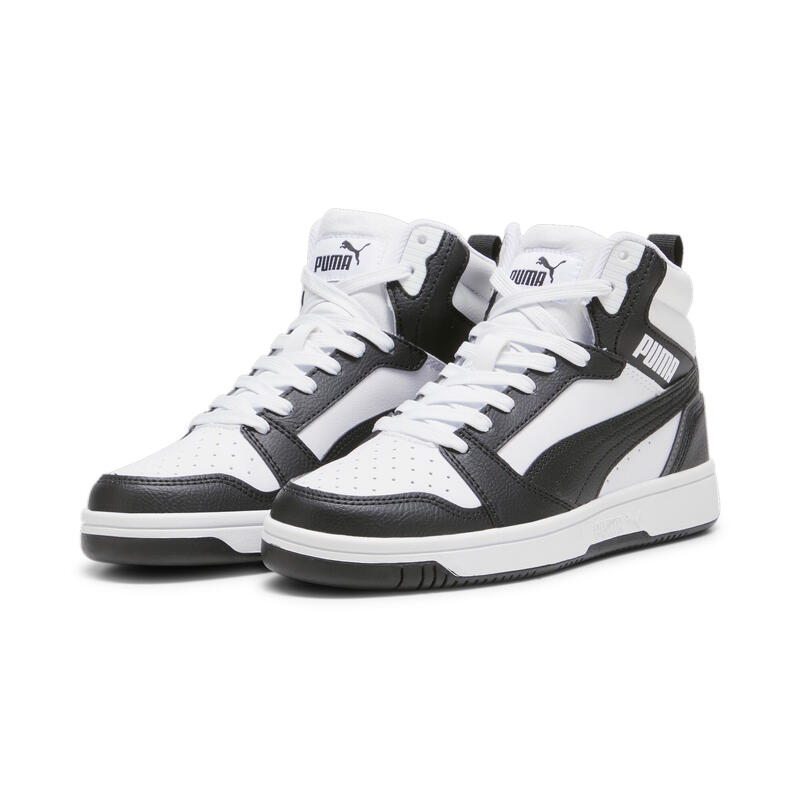 

Кроссовки Rebound V6 Mid Молодежные PUMA White Black Shadow Grey, цвет grau