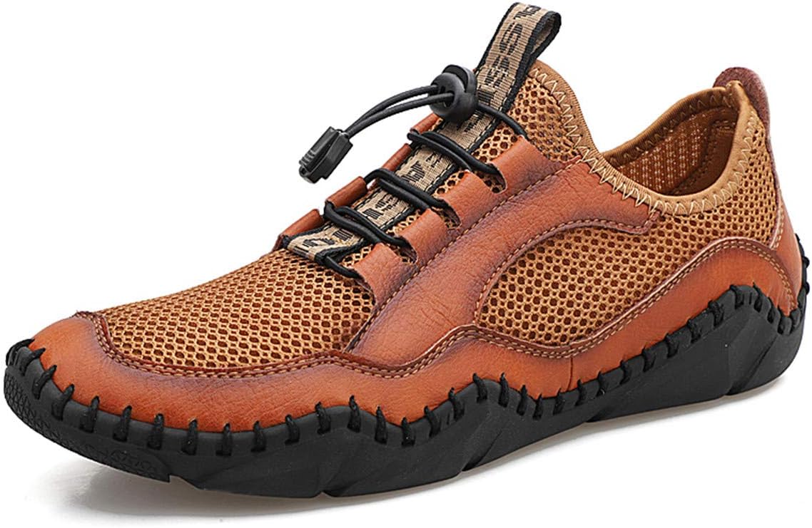 

Мужские дышащие кроссовки Gospt на шнуровке, слипоны для прогулок, летние водные туфли, коричневый