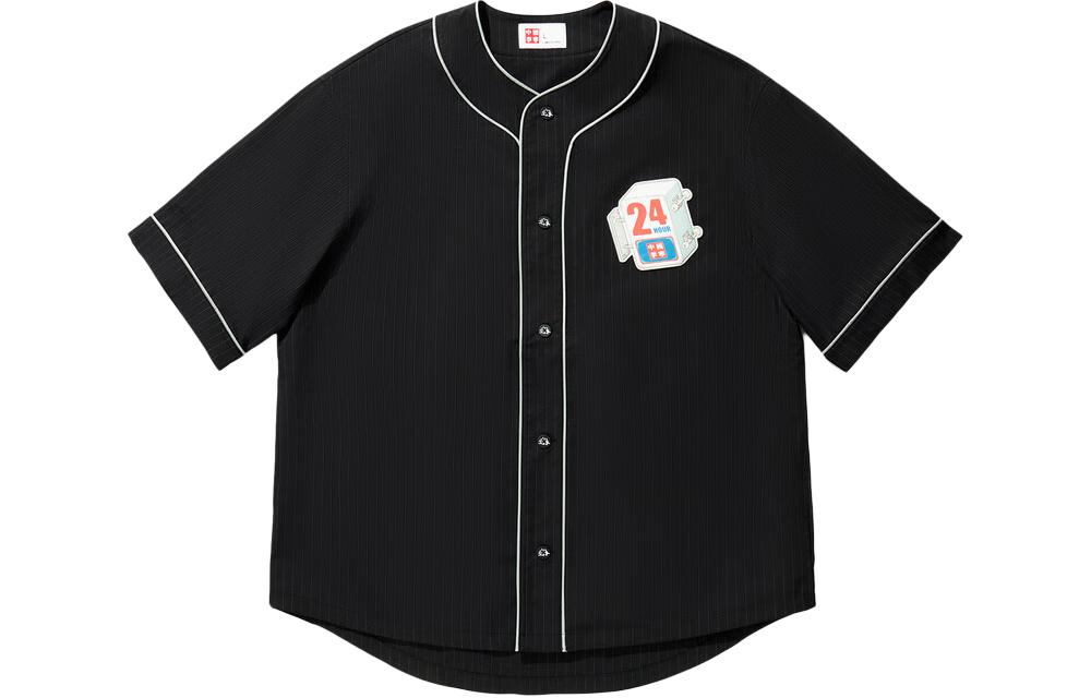 

Мужская рубашка LiNing x Phil Hackett, черная, в полоску цвета "светло-салатовый"