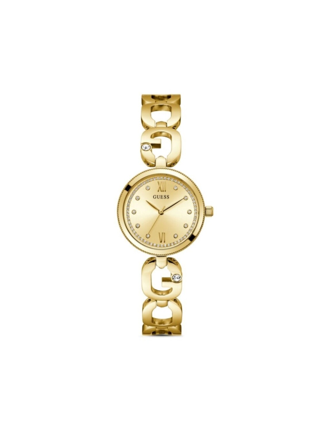 

Наручные часы 30 мм с кристаллами GUESS USA, нейтральный цвет
