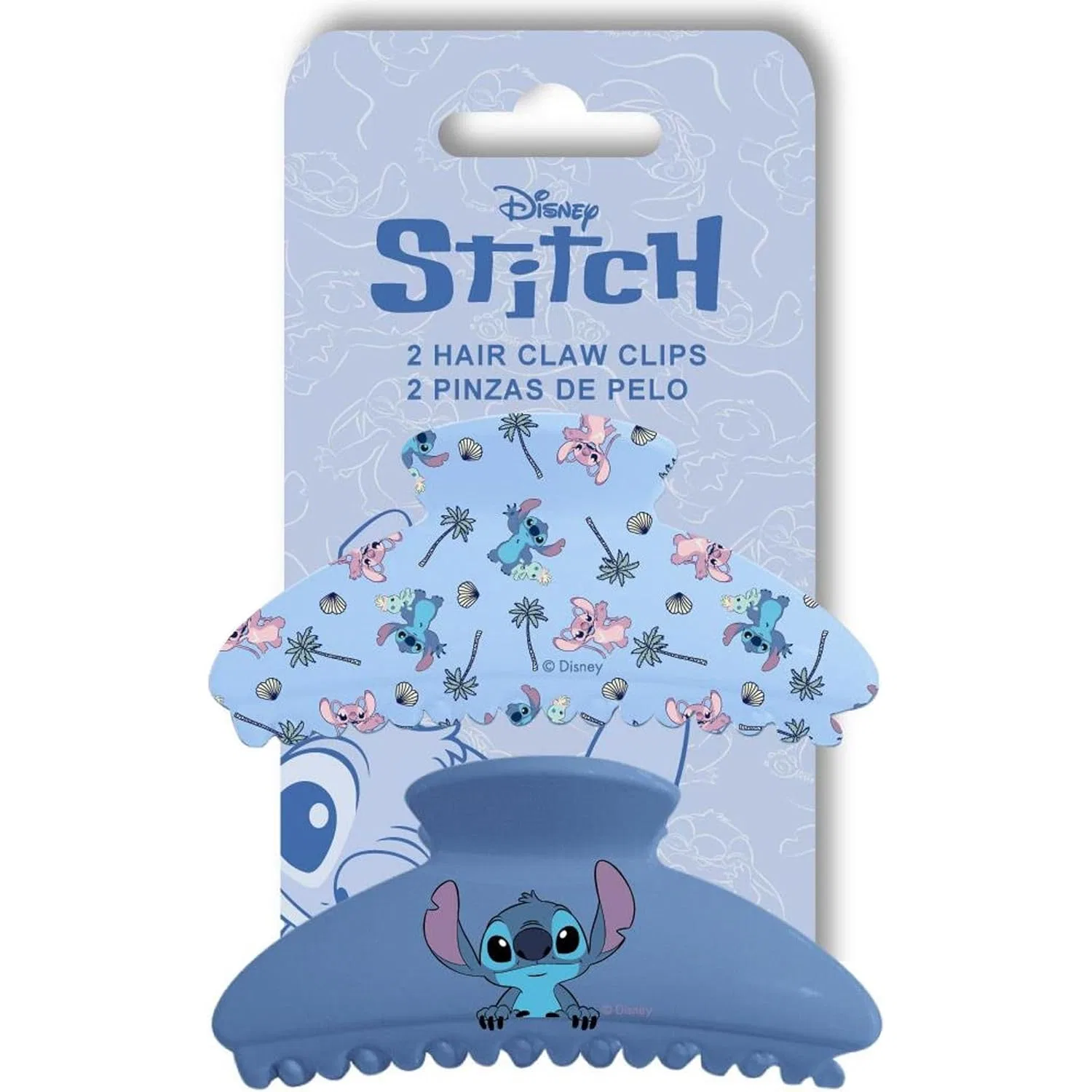 Детские заколки-крабы «Stitch Disney» с тропическим дизайном, 2 шт. Cerdá Life'S Little Moments