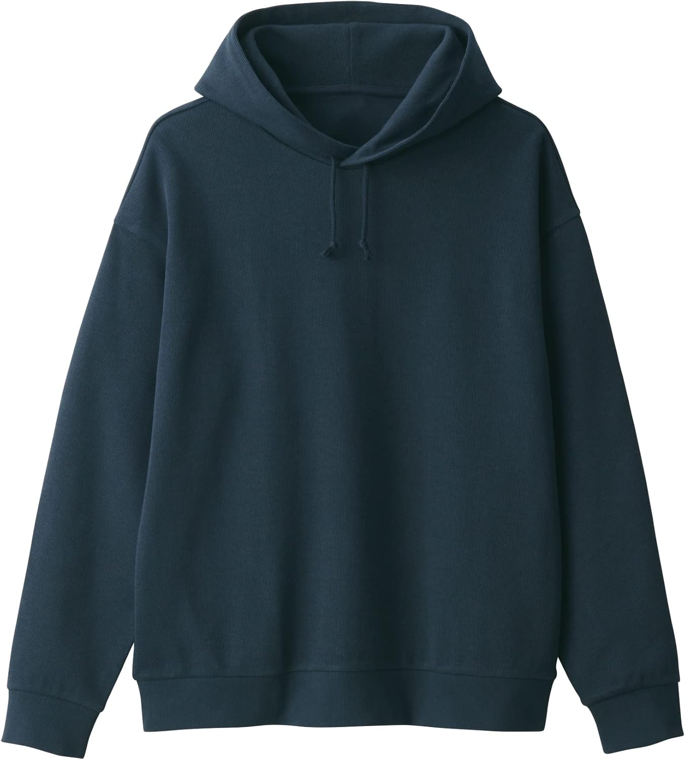 

Мужская толстовка с капюшоном из двойной вязки MUJI, темно-синий