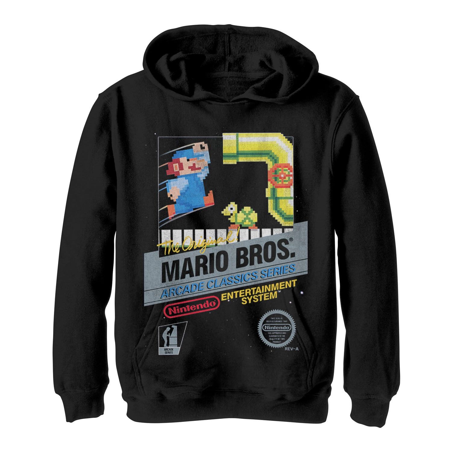 

Классическая толстовка с капюшоном Super Mario Bros. Arcade Series для мальчиков 8–20 лет Licensed Character