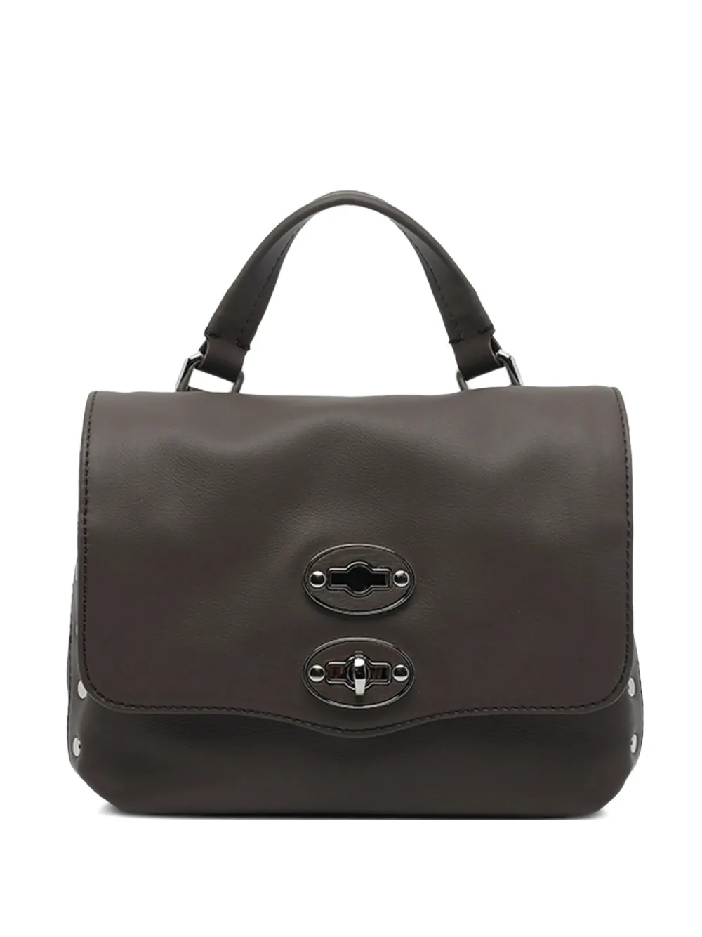 

Сумка-сэтчел Baby Postina с заклепками Zanellato, коричневый