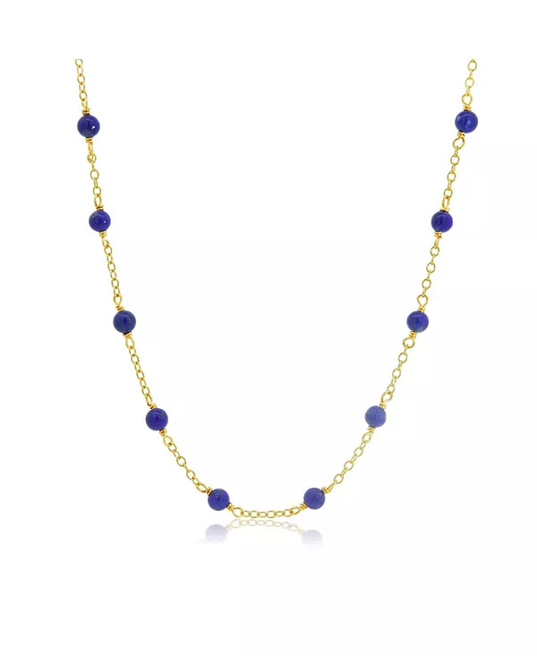 

Ожерелье из лазурита с бусинами, 14-каратное золото The Lovery, lapis