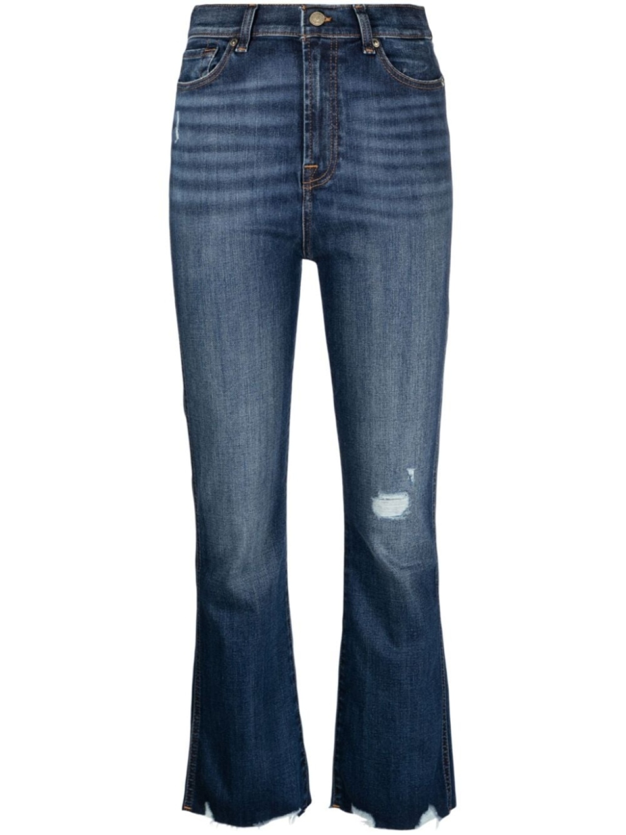 

7 For All Mankind укороченные расклешенные джинсы, синий