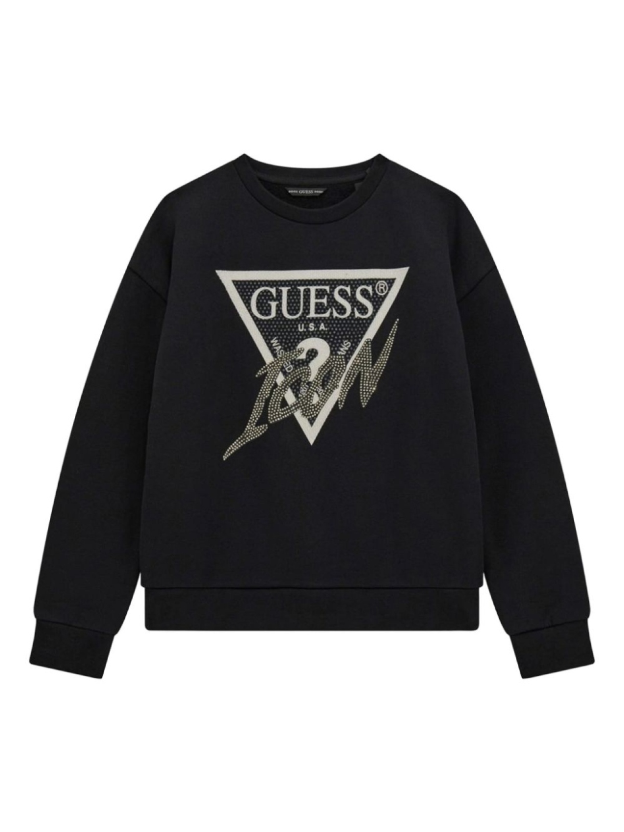 

Guess kids толстовка с логотипом, черный