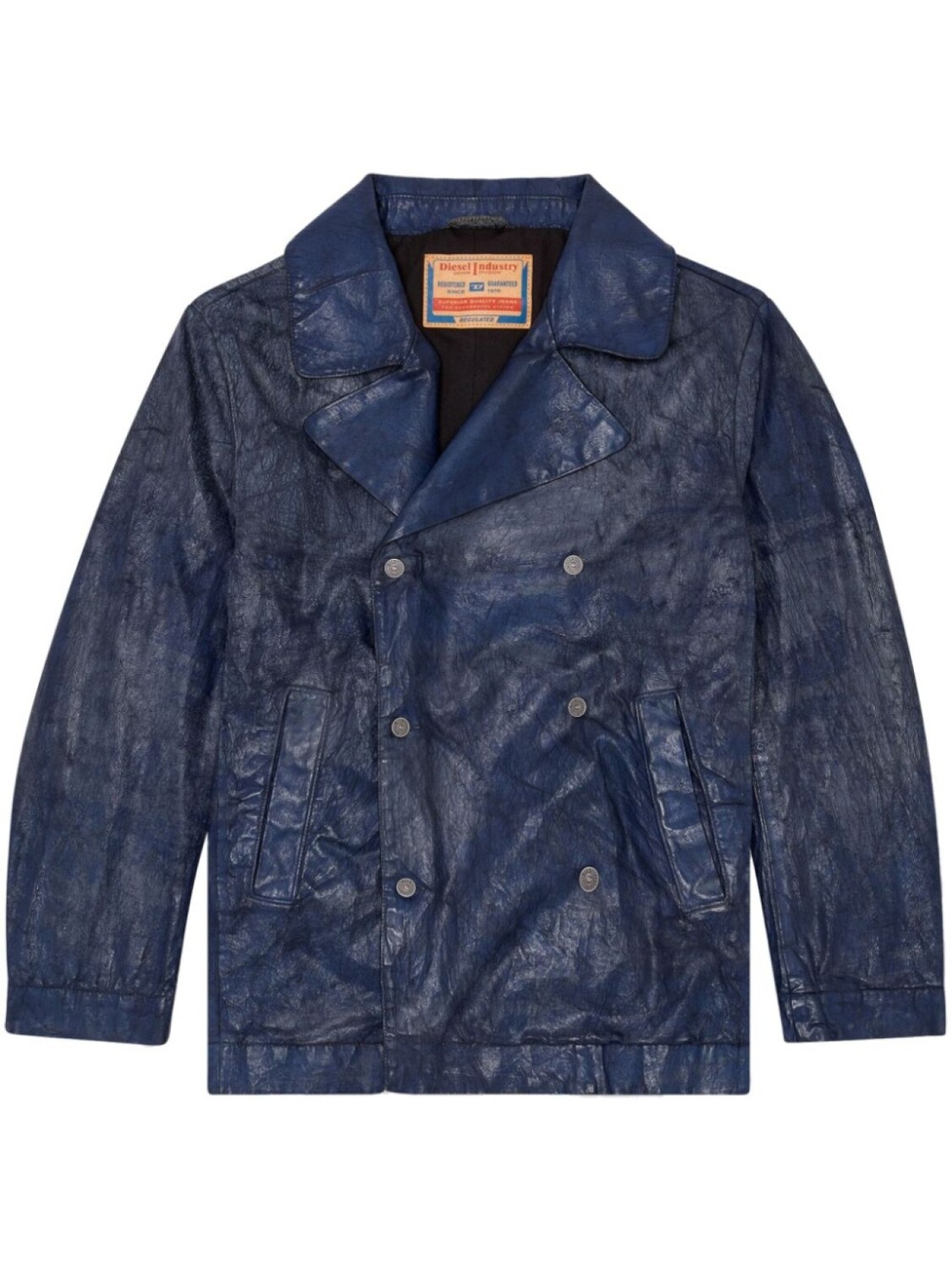 

Diesel двубортная джинсовая куртка, синий