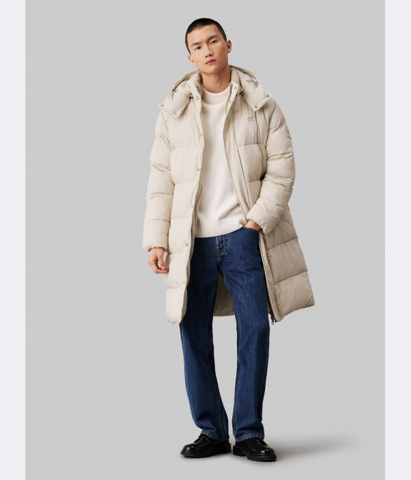 

Куртка мужская Calvin Klein Jeans утепленная длинная, бежевый