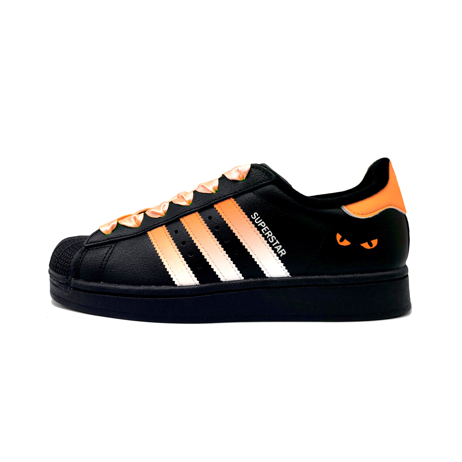 

Adidas Originals Superstar 2 Black Orange Magic Eye кожаные устойчивые к истиранию низкие детские скейтбординг кроссовки Orange